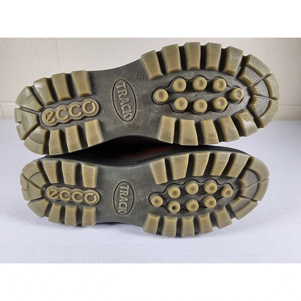 ECCO Track 25 II GTX Low Mens 13 Brown Leather Gore-Tex Waterproof Hiking Shoes - Picture 10 of 12
